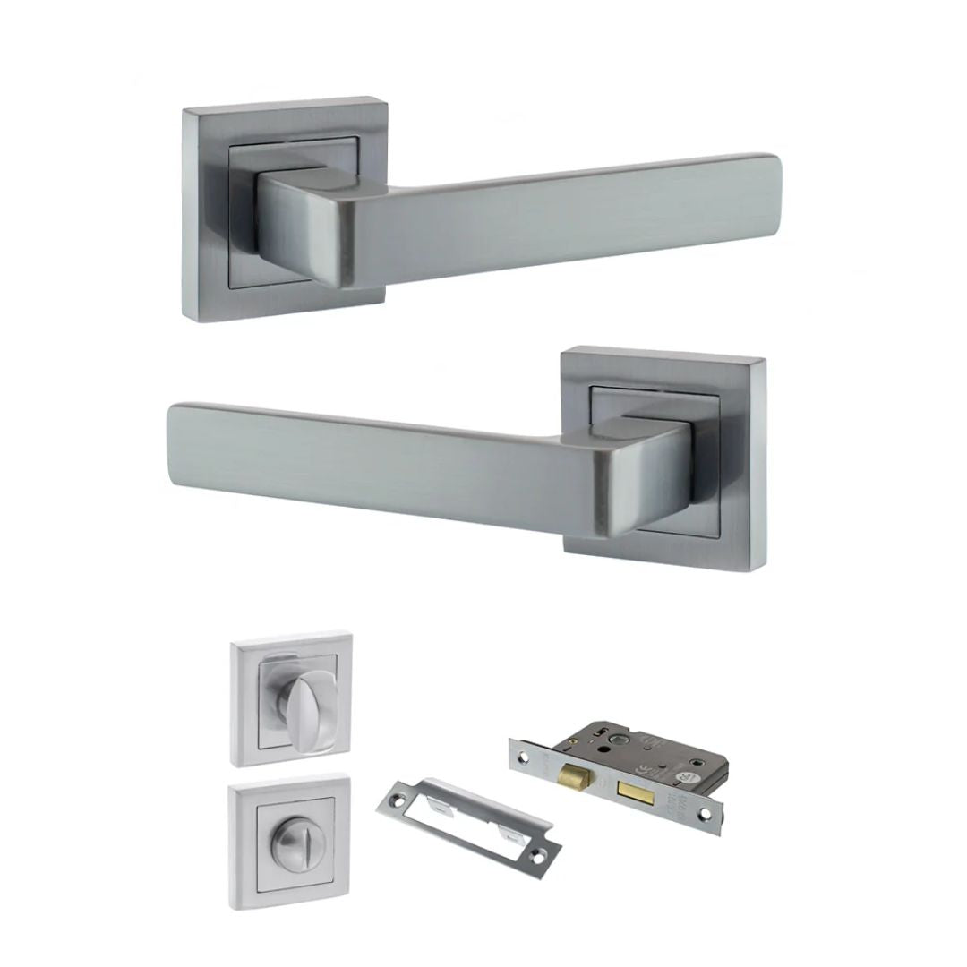Atlantic S40S Status Montana on Square Rose Door Handle Pack