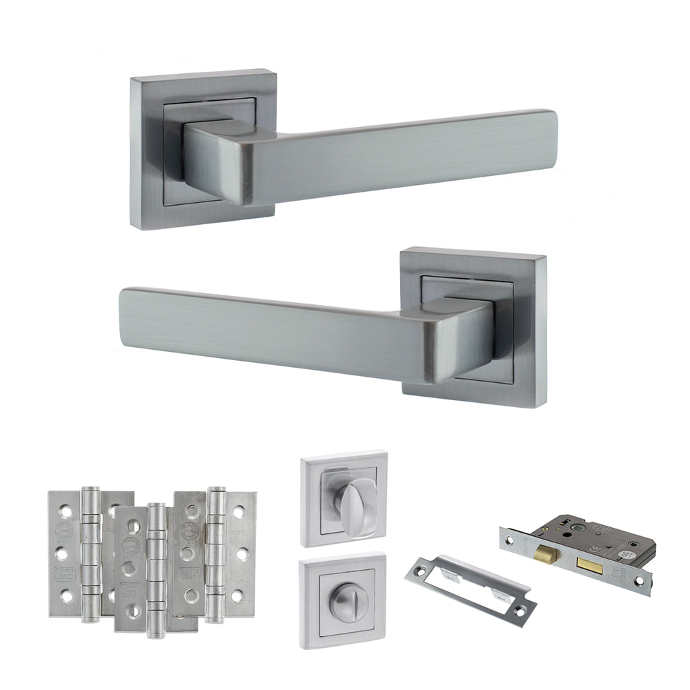 Atlantic S40S Status Montana on Square Rose Door Handle Pack