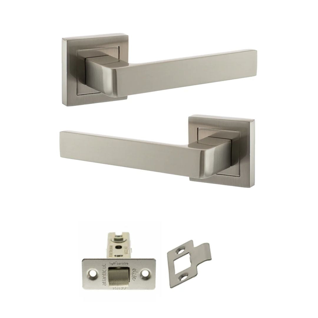 Atlantic S40S Status Montana on Square Rose Door Handle Pack