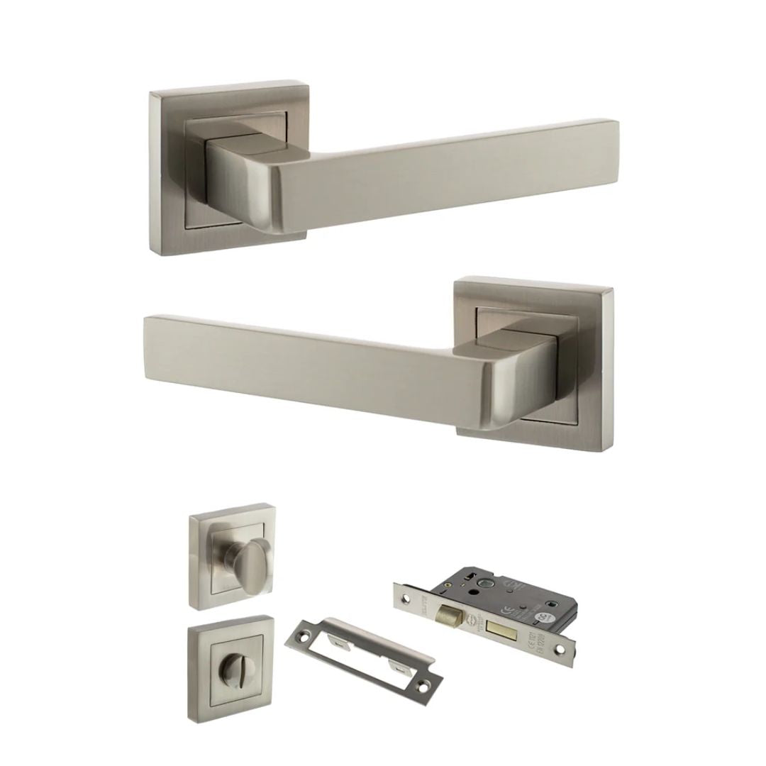 Atlantic S40S Status Montana on Square Rose Door Handle Pack