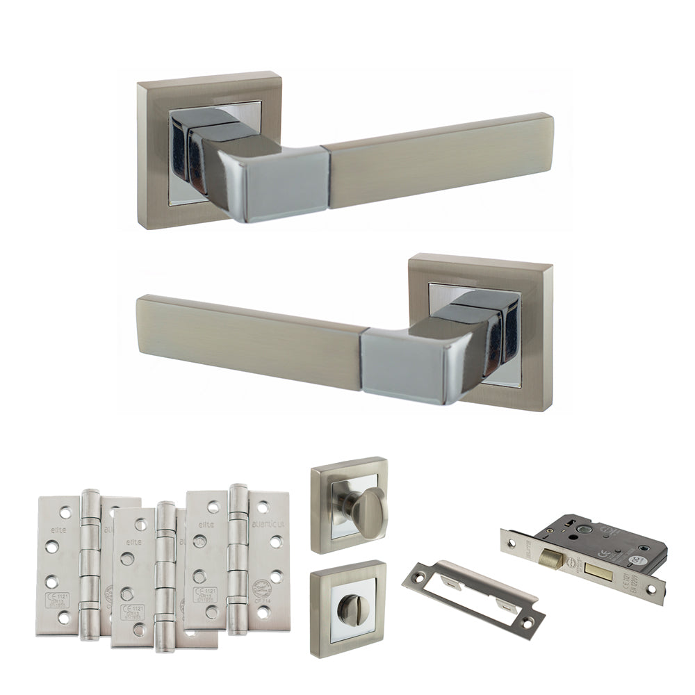 Atlantic S40S Status Montana on Square Rose Door Handle Pack