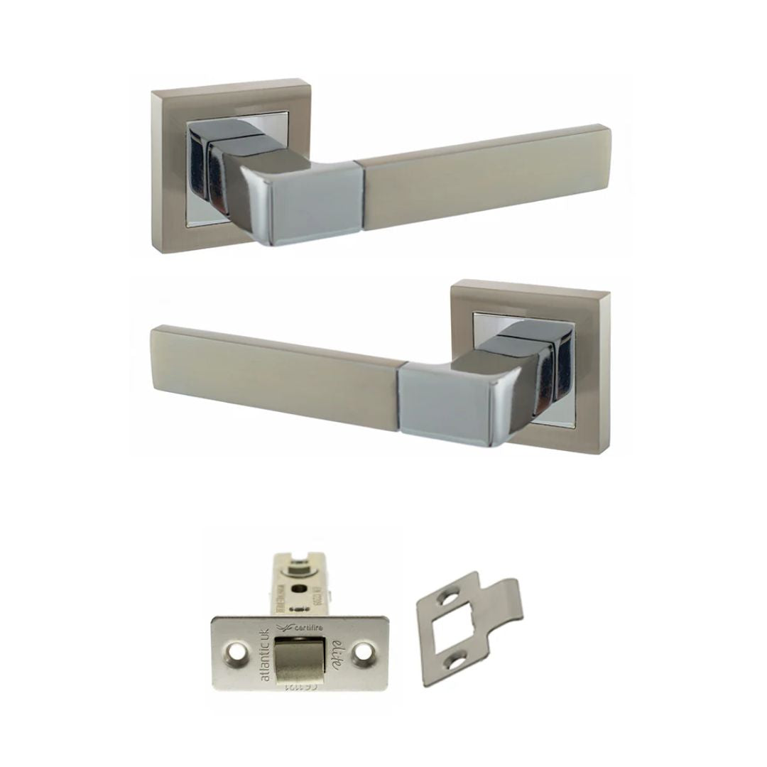 Atlantic S40S Status Montana on Square Rose Door Handle Pack