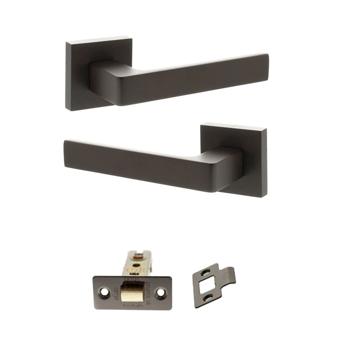 Atlantic S40S Status Montana on Square Rose Door Handle Pack