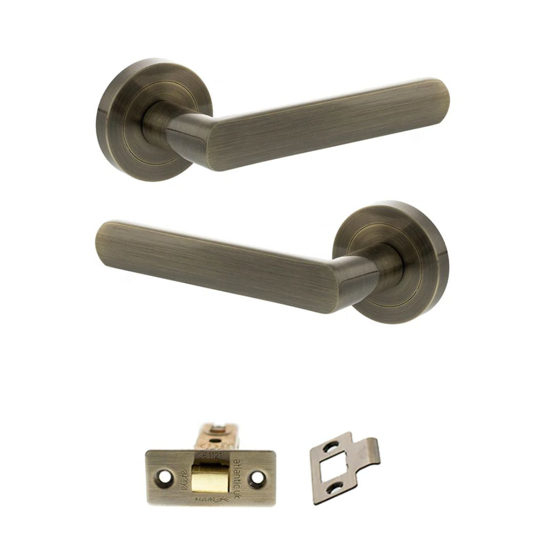 Atlantic S42R Status Carolina on Round Rose Door Handle Pack