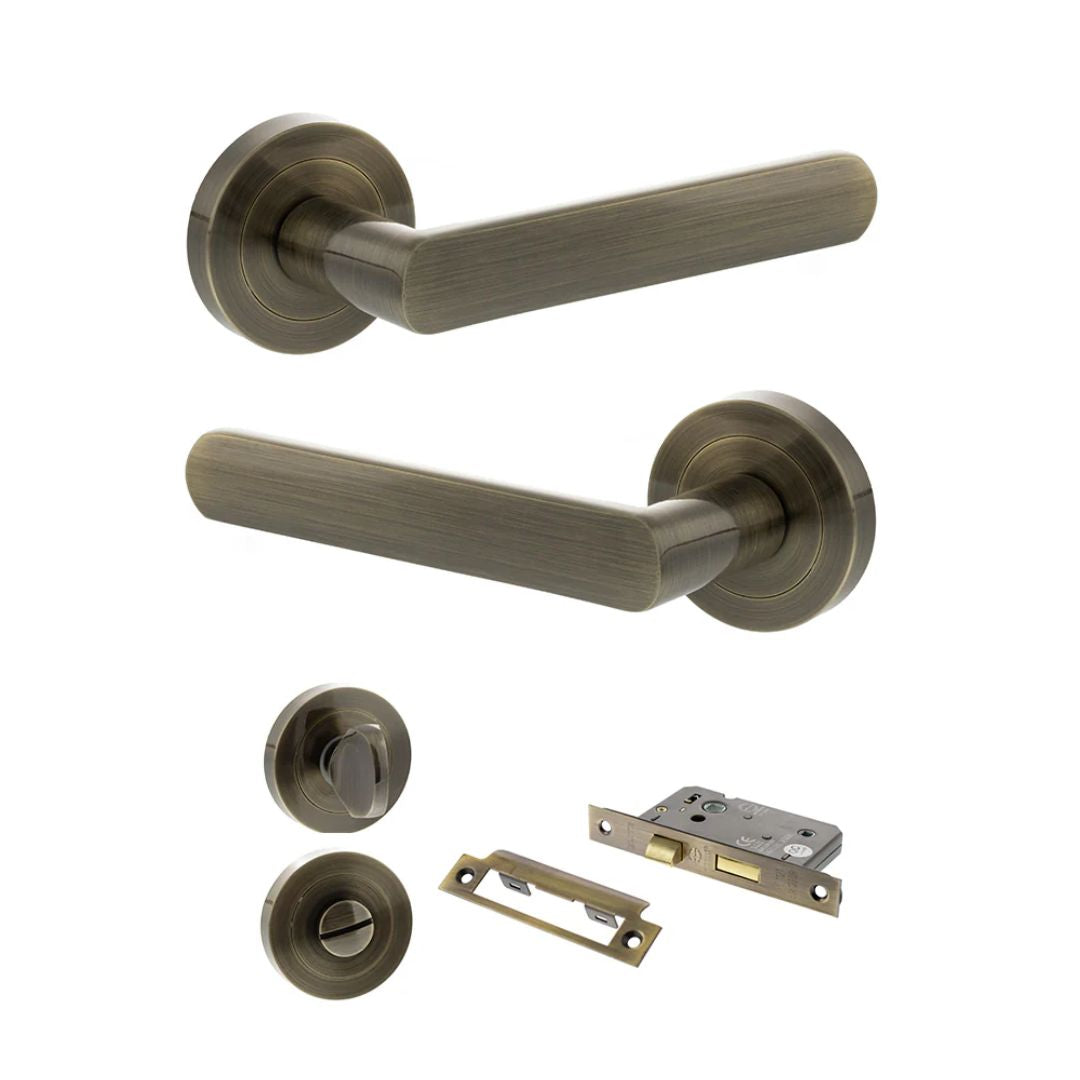 Atlantic S42R Status Carolina on Round Rose Door Handle Pack
