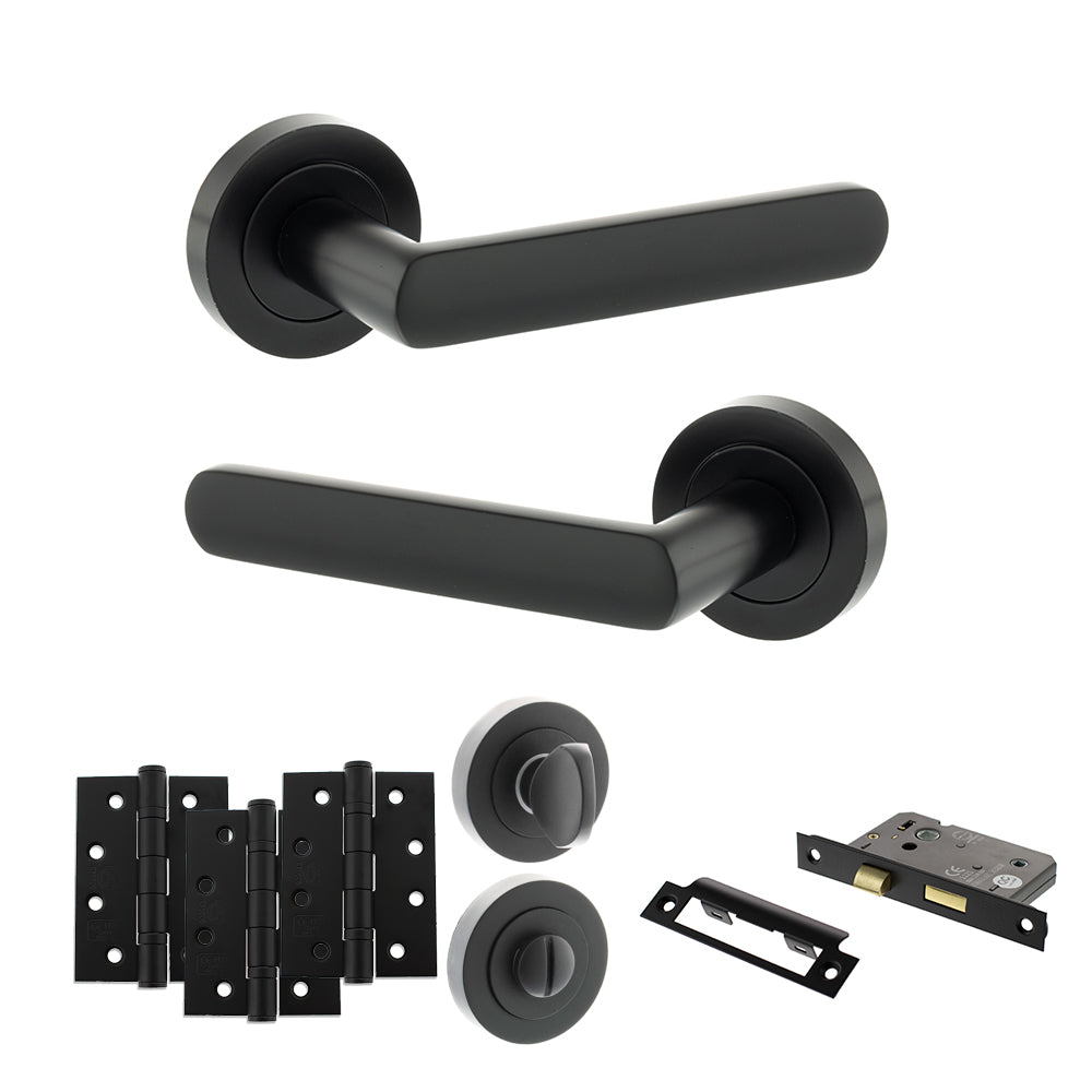 Atlantic S42R Status Carolina on Round Rose Door Handle Pack
