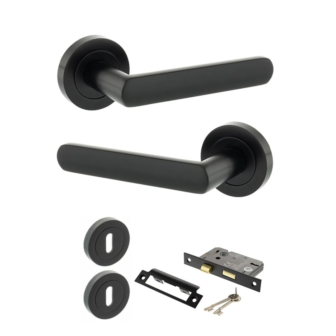 Atlantic S42R Status Carolina on Round Rose Door Handle Pack