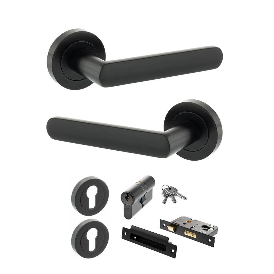 Atlantic S42R Status Carolina on Round Rose Door Handle Pack