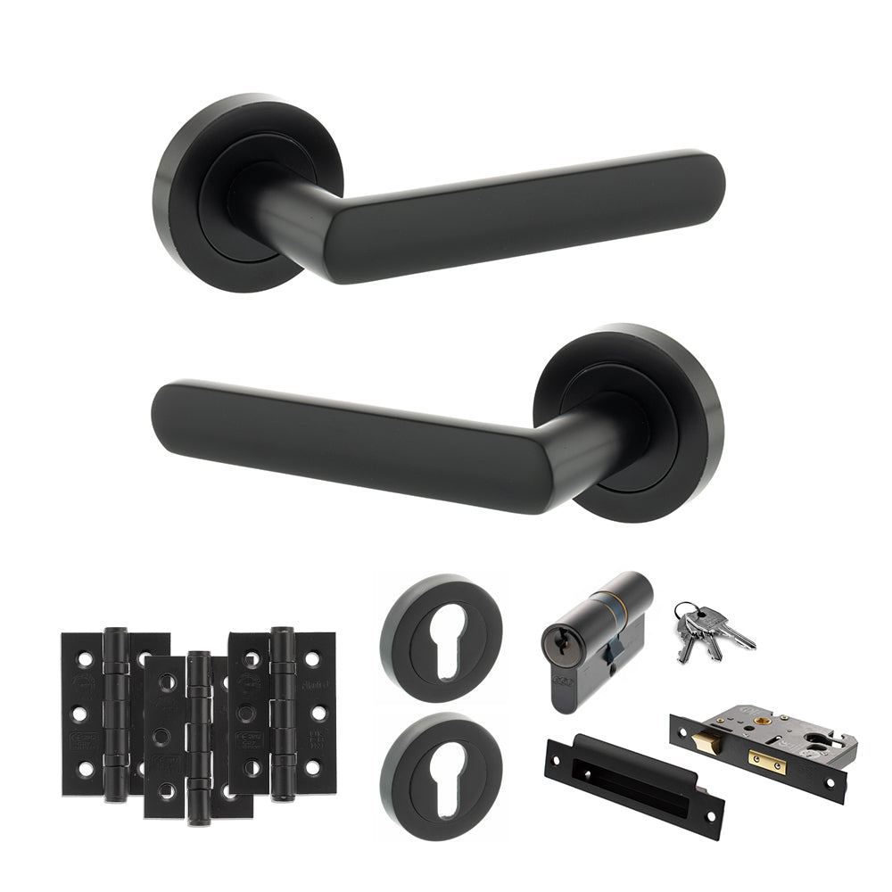 Atlantic S42R Status Carolina on Round Rose Door Handle Pack