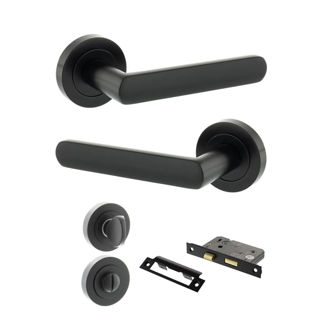 Atlantic S42R Status Carolina on Round Rose Door Handle Pack
