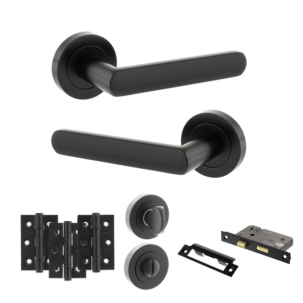 Atlantic S42R Status Carolina on Round Rose Door Handle Pack