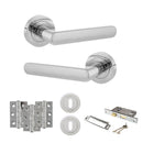STATUS Carolina Door Handle Pack (3 Lever Lock Set - 2.5" CE Sashlock, 3" Premium Hinges x3) - Polished Chrome