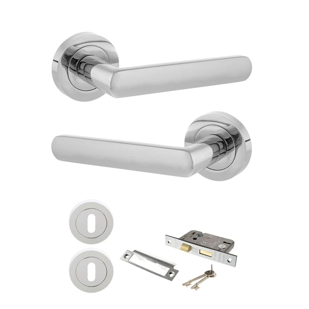 Atlantic S42R Status Carolina on Round Rose Door Handle Pack