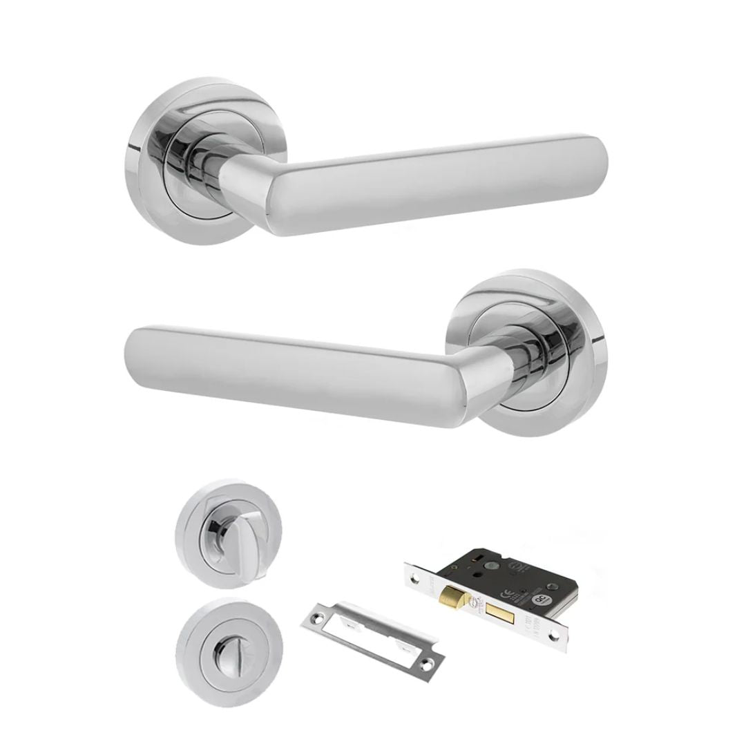 Atlantic S42R Status Carolina on Round Rose Door Handle Pack