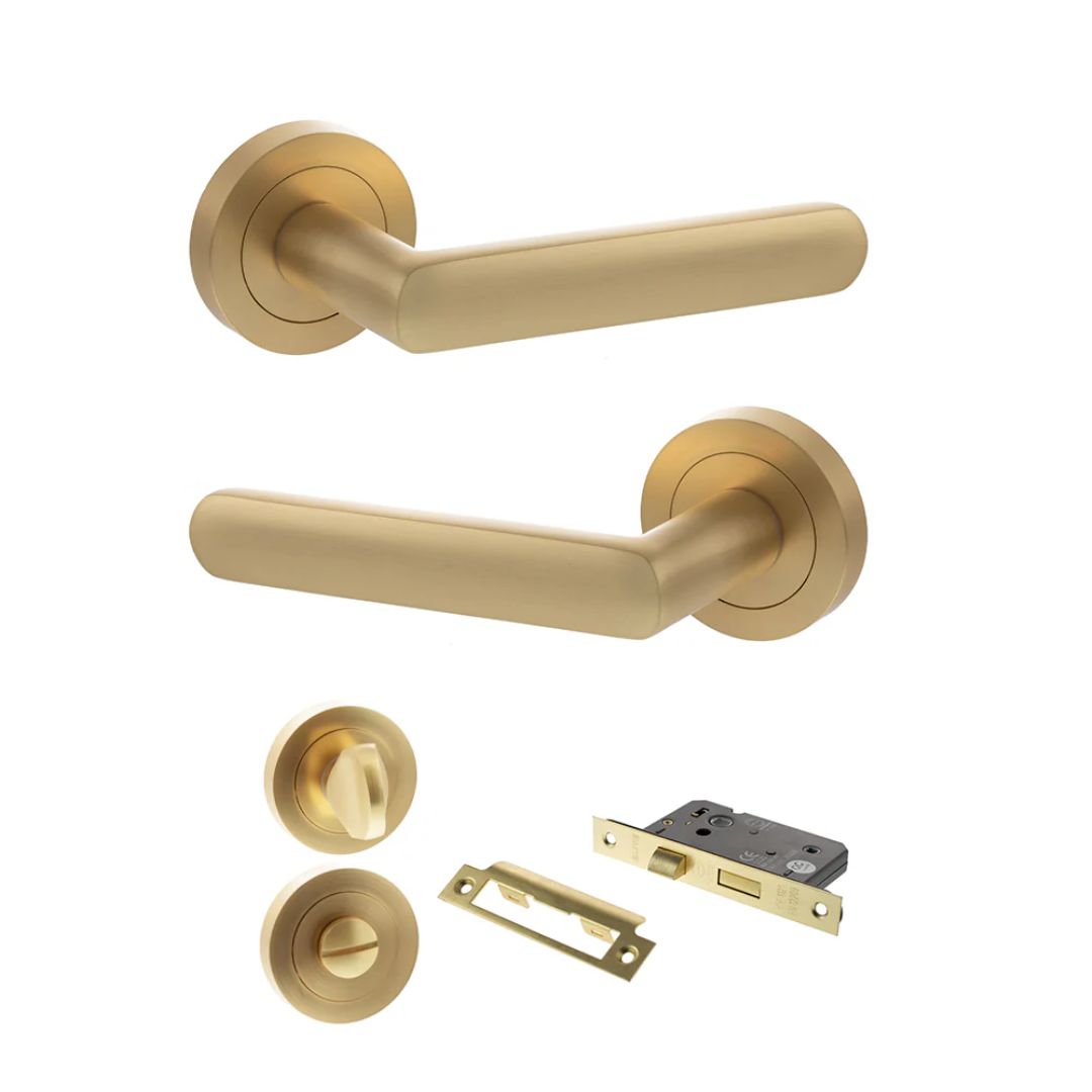 Atlantic S42R Status Carolina on Round Rose Door Handle Pack
