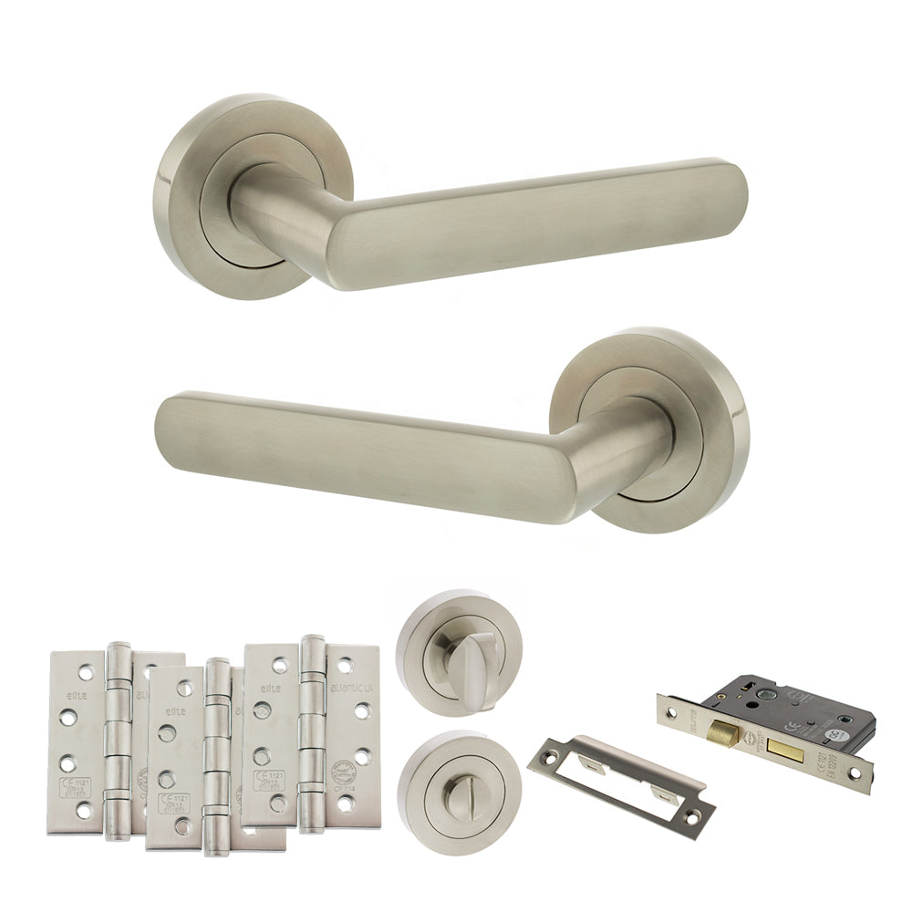Atlantic S42R Status Carolina on Round Rose Door Handle Pack