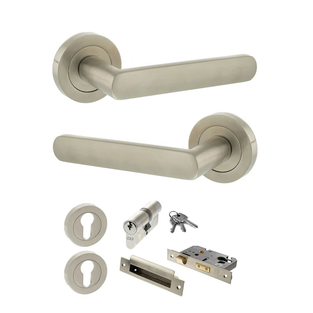 Atlantic S42R Status Carolina on Round Rose Door Handle Pack