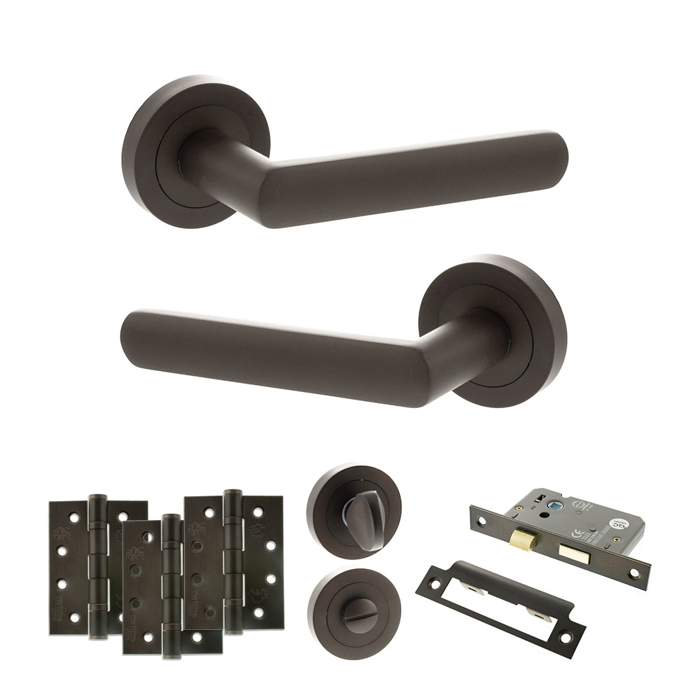 Atlantic S42R Status Carolina on Round Rose Door Handle Pack