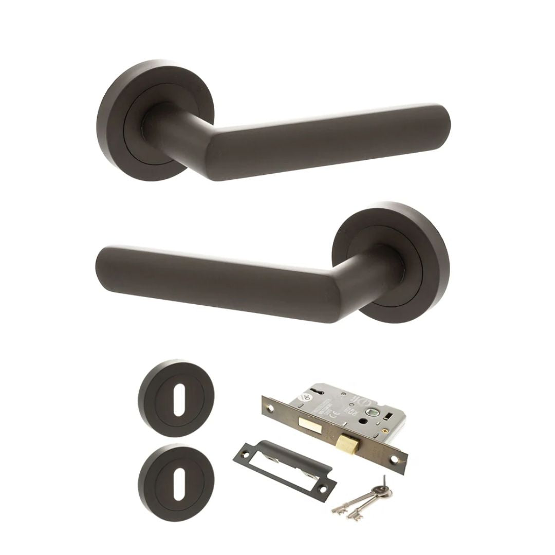 Atlantic S42R Status Carolina on Round Rose Door Handle Pack