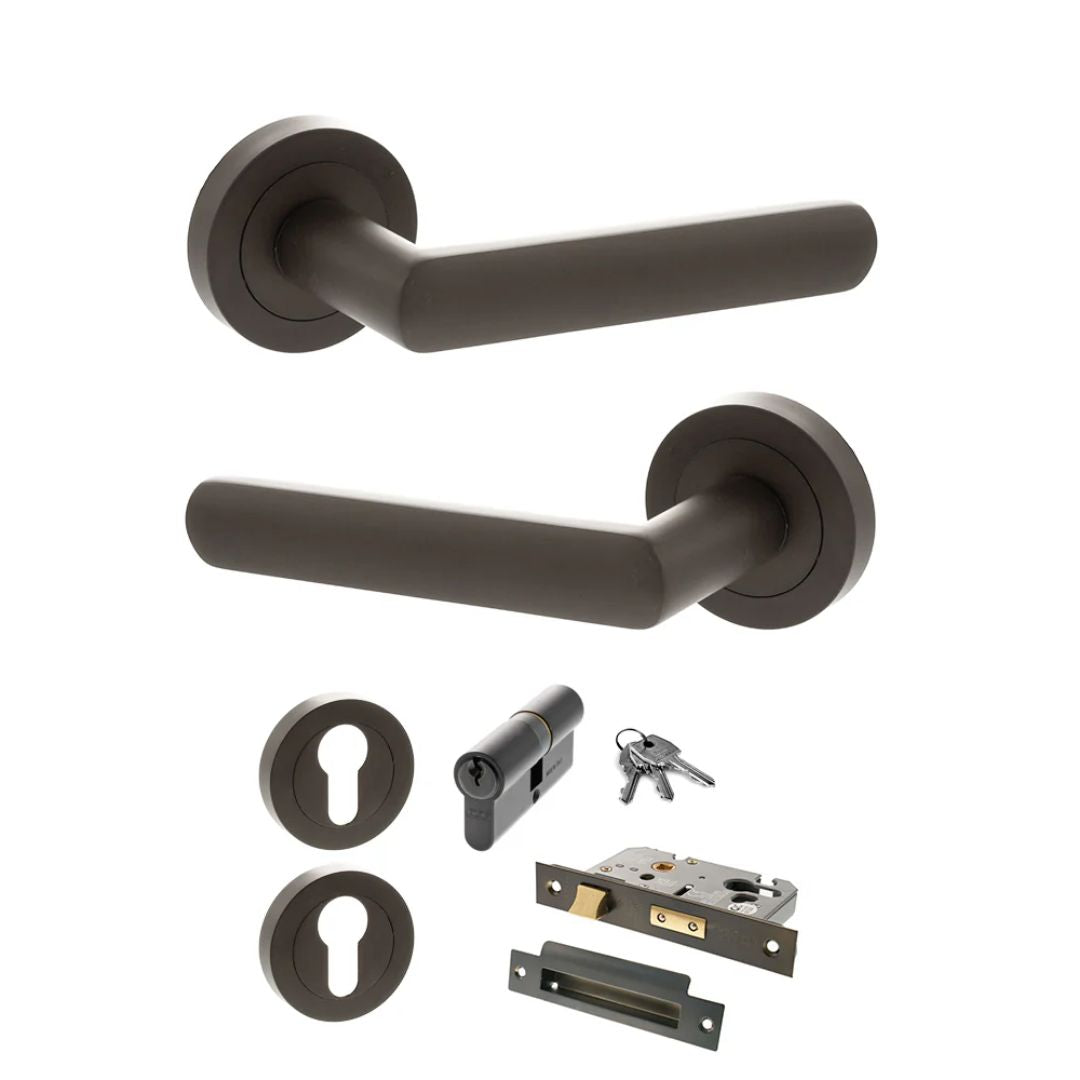 Atlantic S42R Status Carolina on Round Rose Door Handle Pack