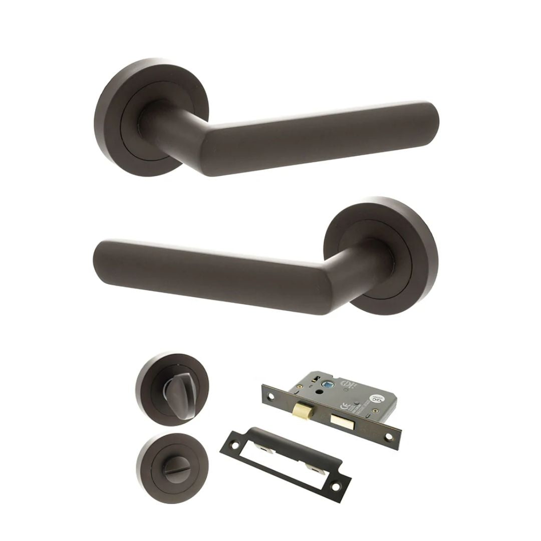Atlantic S42R Status Carolina on Round Rose Door Handle Pack