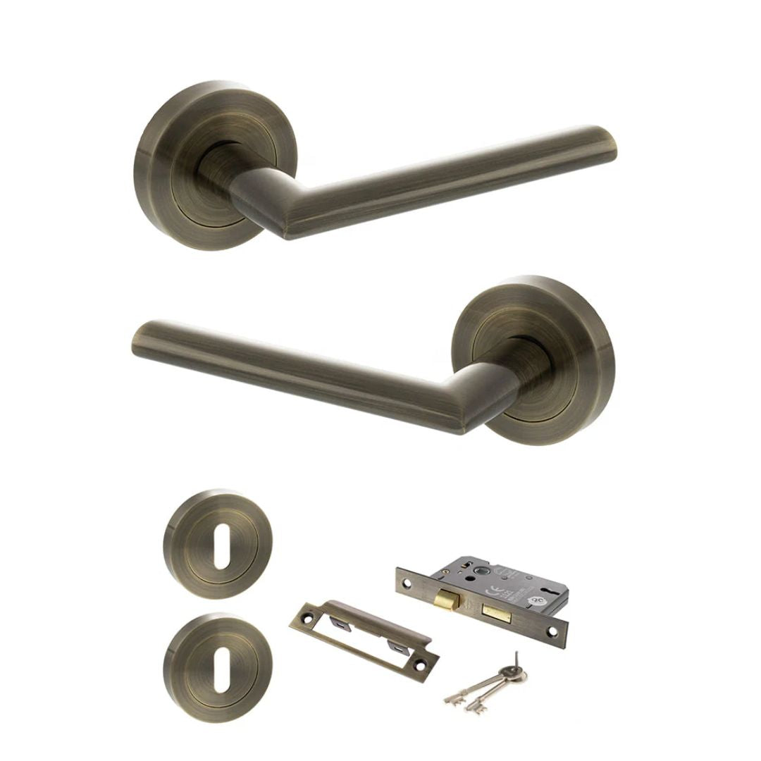 Atlantic S43R Status Alabama on Round Rose Door Handle Pack