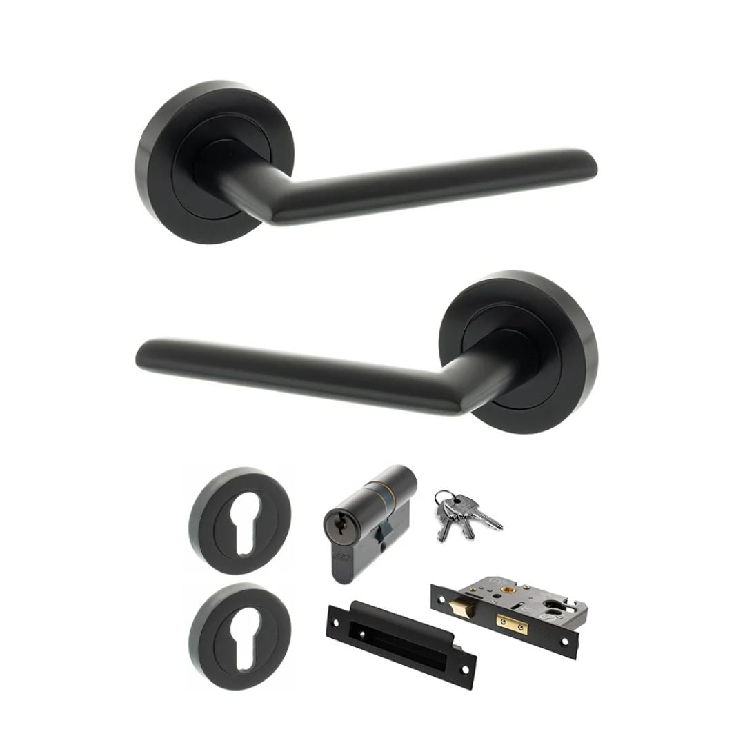 Atlantic S43R Status Alabama on Round Rose Door Handle Pack