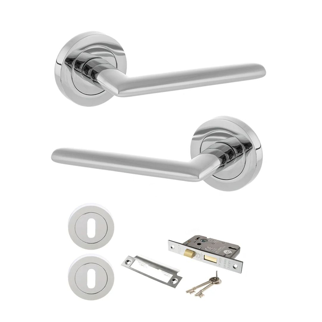 Atlantic S43R Status Alabama on Round Rose Door Handle Pack