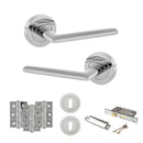 STATUS Alabama Door Handle Pack (3 Lever Lock Set - 3" CE Sashlock, 3" Premium Hinges x3) - Polished Chrome