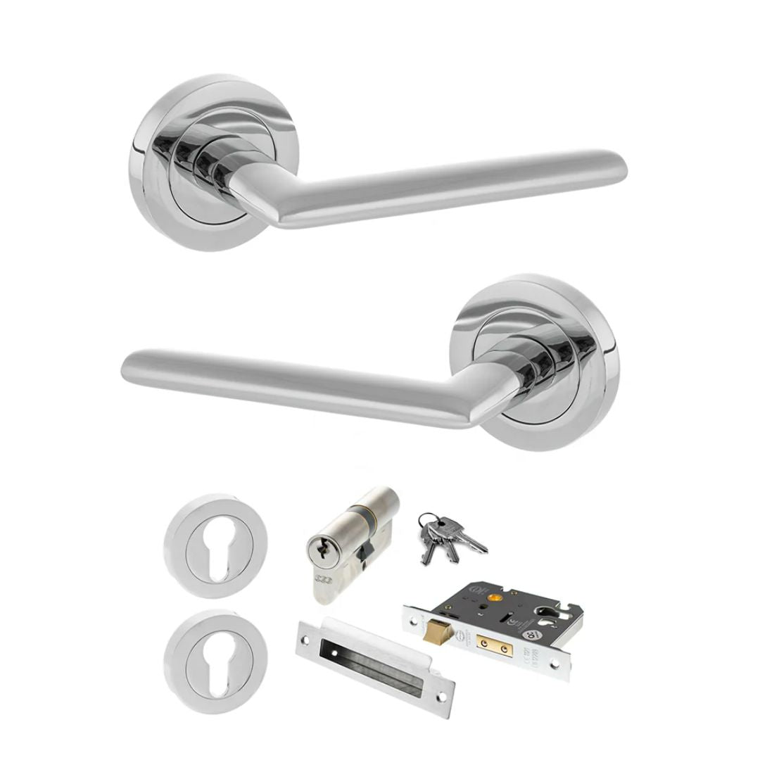 Atlantic S43R Status Alabama on Round Rose Door Handle Pack
