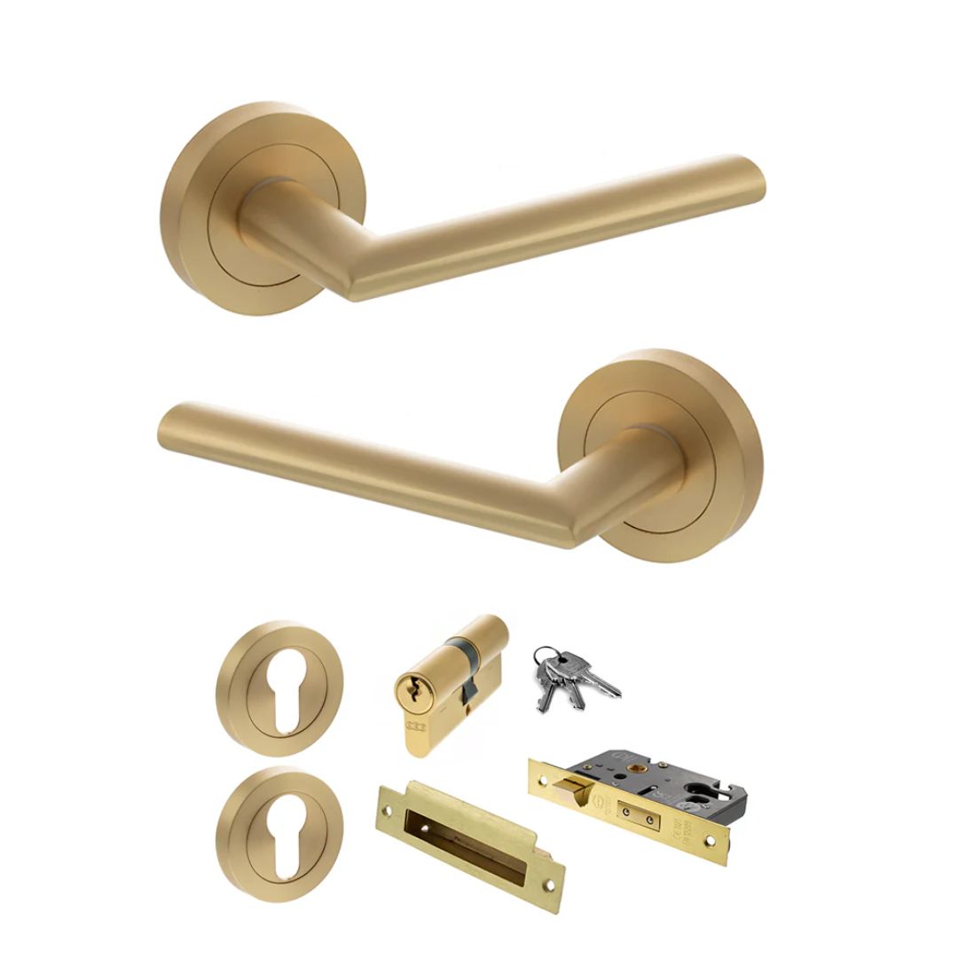 Atlantic S43R Status Alabama on Round Rose Door Handle Pack