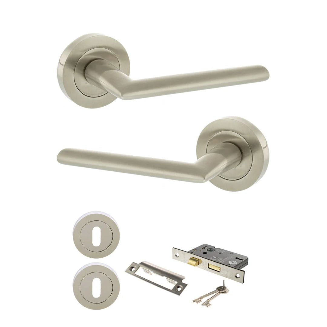 Atlantic S43R Status Alabama on Round Rose Door Handle Pack