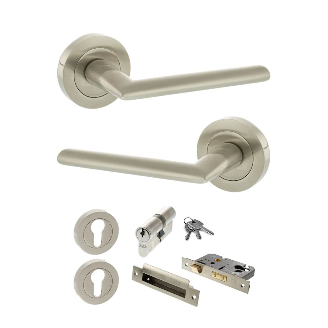 Atlantic S43R Status Alabama on Round Rose Door Handle Pack