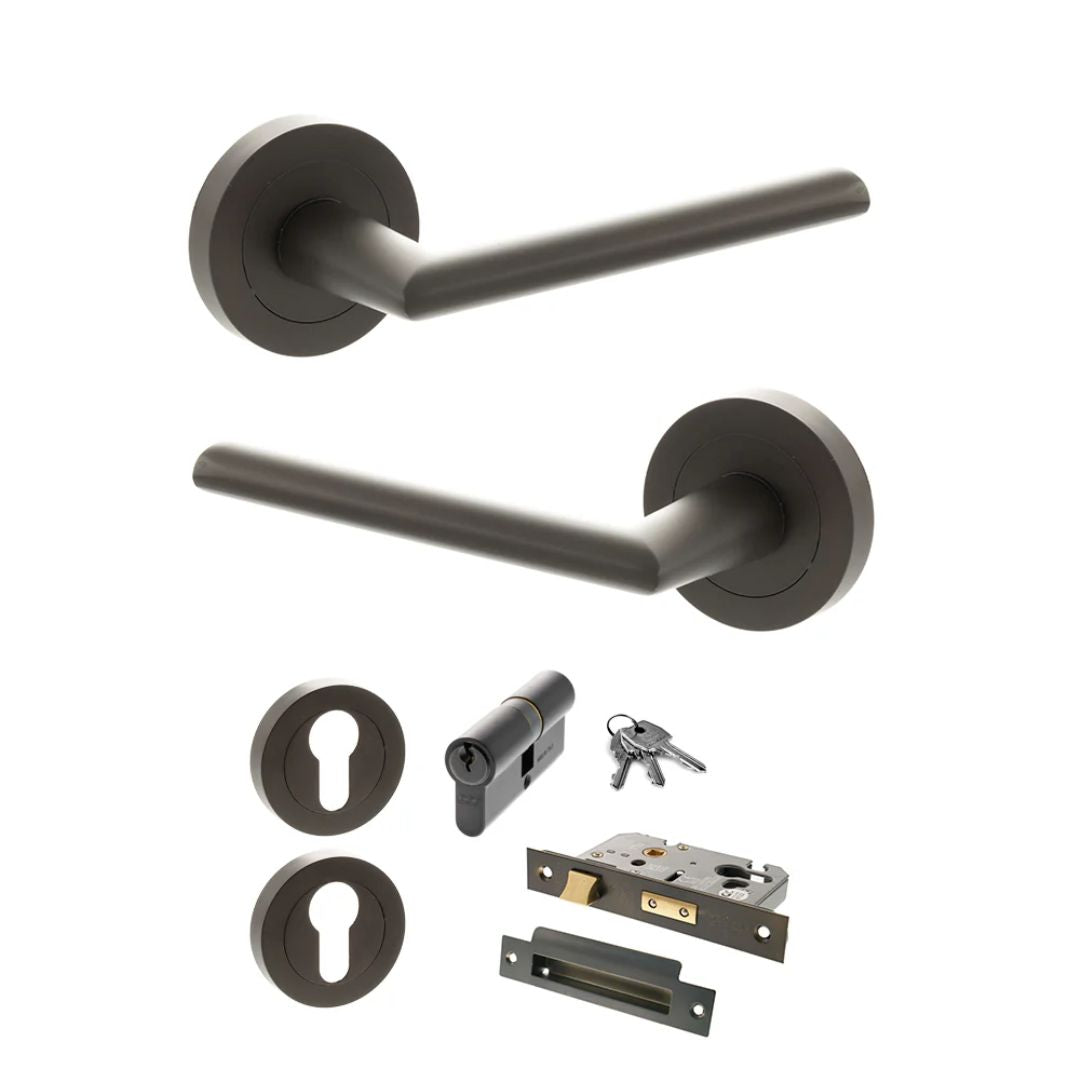 Atlantic S43R Status Alabama on Round Rose Door Handle Pack