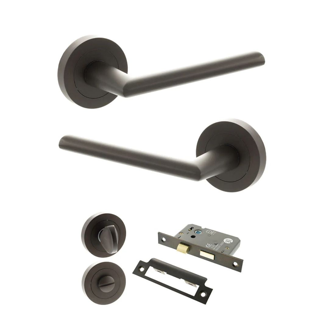 Atlantic S43R Status Alabama on Round Rose Door Handle Pack