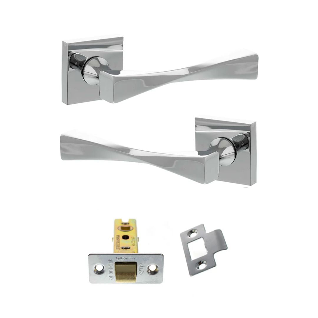 Atlantic SP190 Senza Pari Guido on Square Rose Door Handle Pack