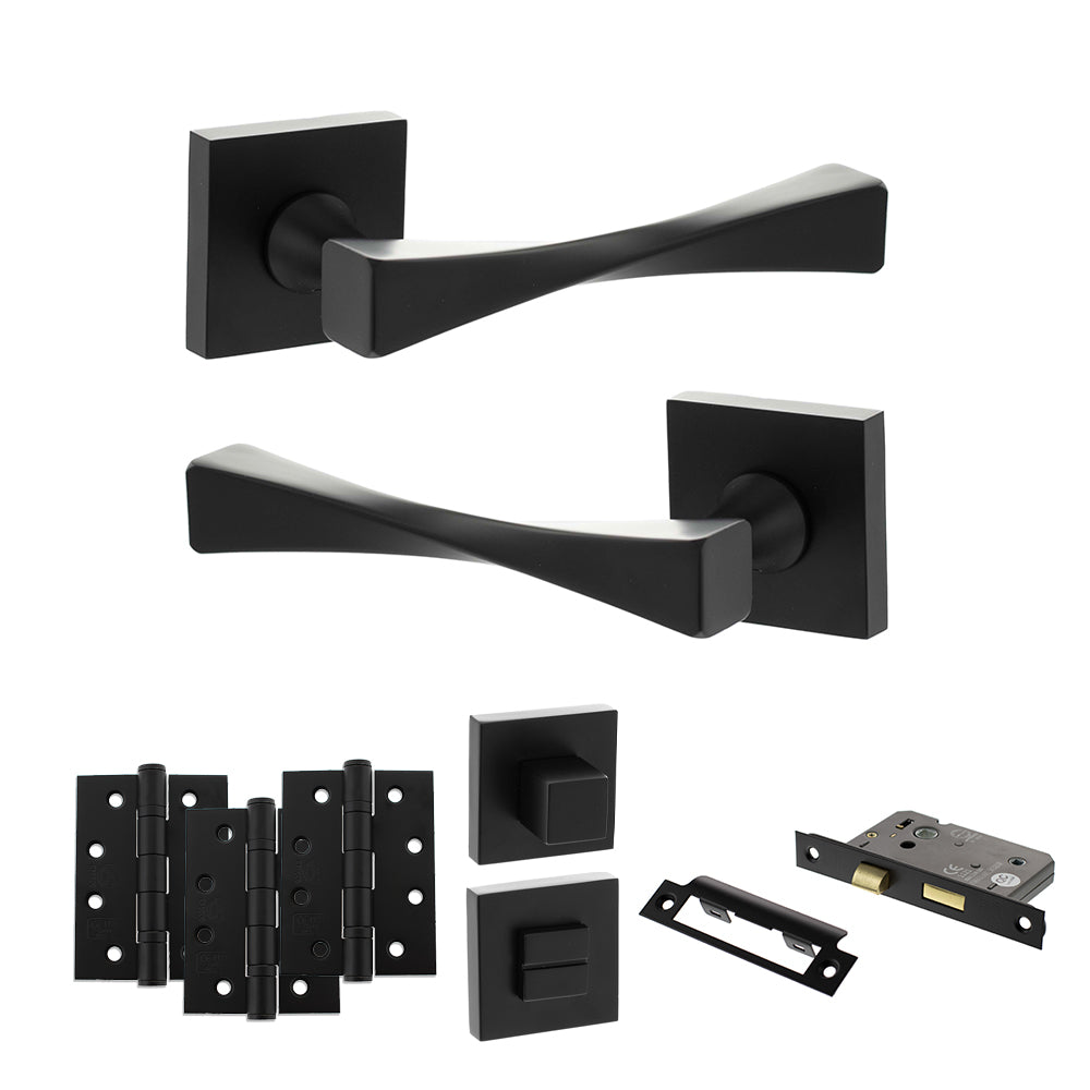 Atlantic SP190 Senza Pari Guido on Square Rose Door Handle Pack