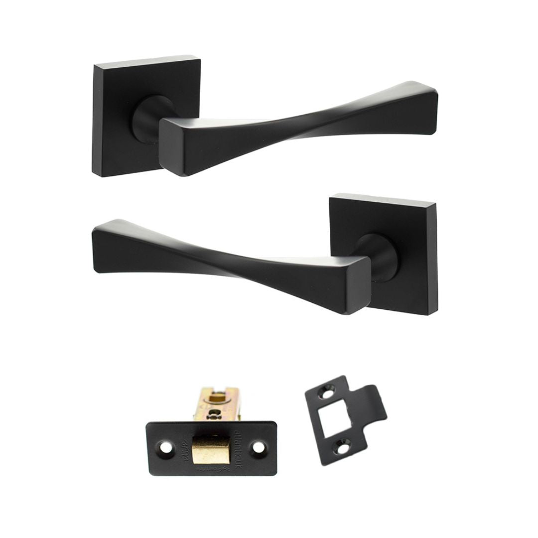 Atlantic SP190 Senza Pari Guido on Square Rose Door Handle Pack