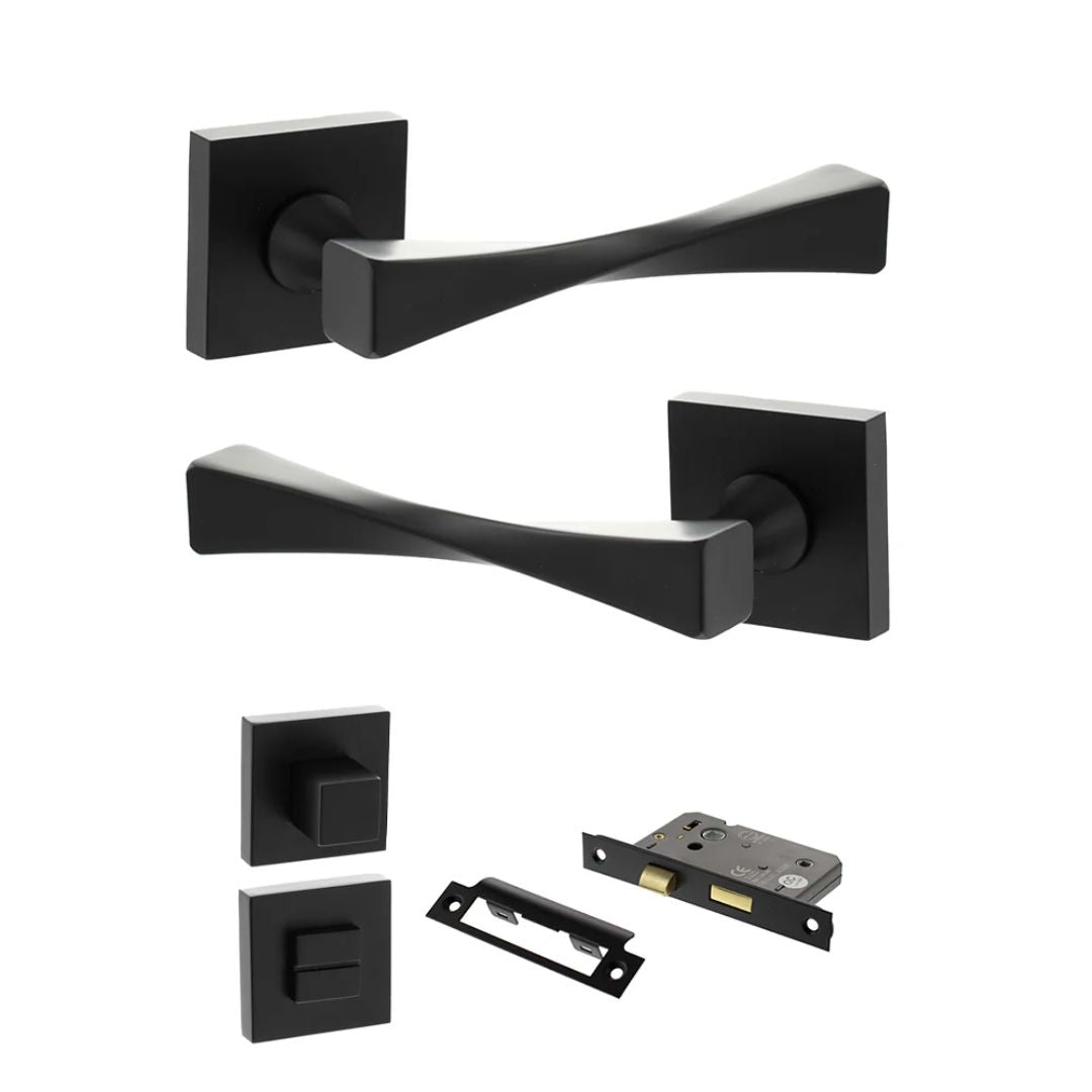 Atlantic SP190 Senza Pari Guido on Square Rose Door Handle Pack