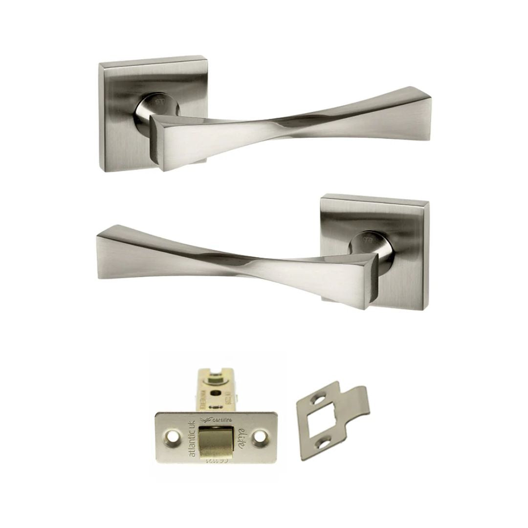 Atlantic SP190 Senza Pari Guido on Square Rose Door Handle Pack