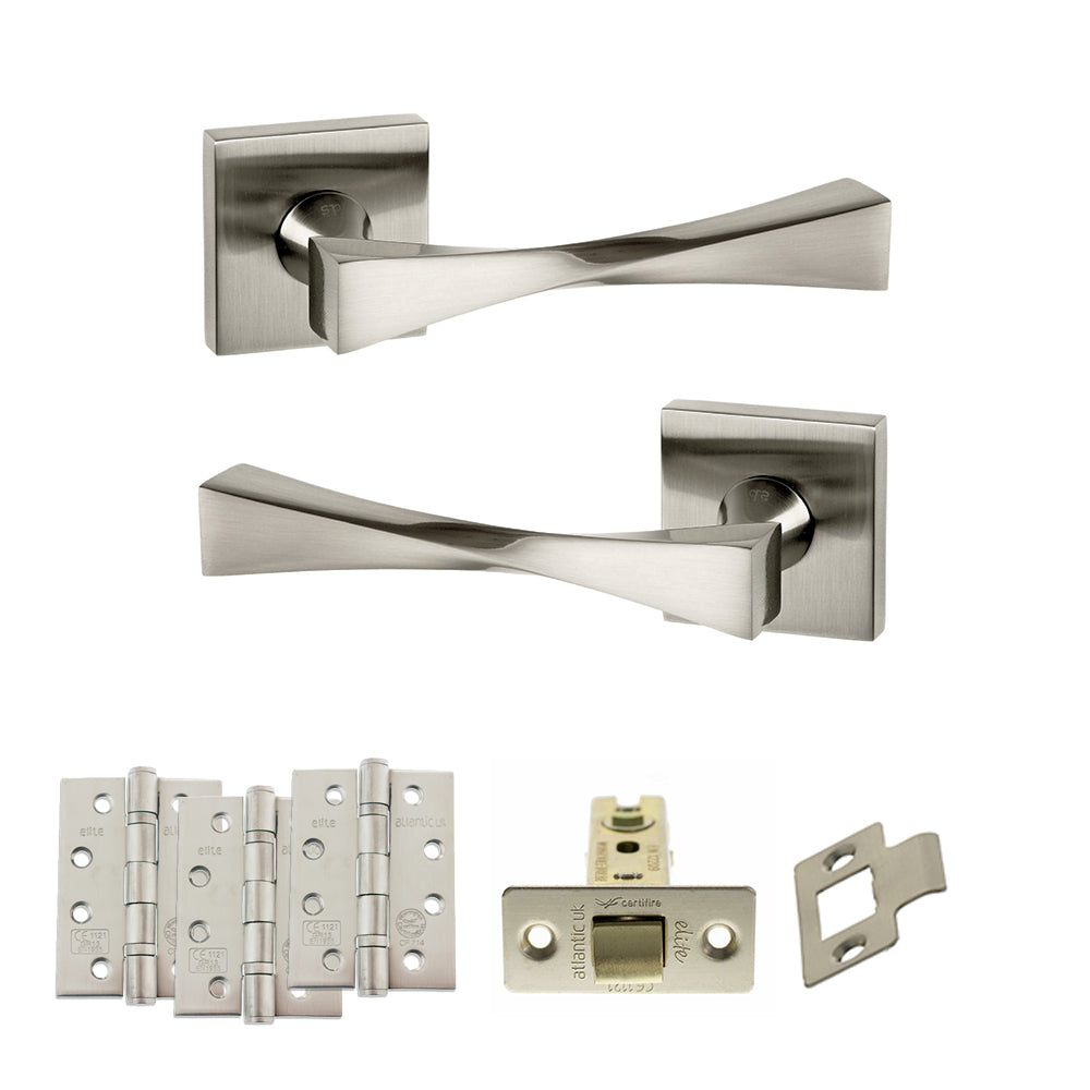 Atlantic SP190 Senza Pari Guido on Square Rose Door Handle Pack