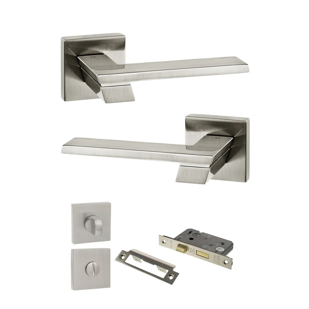 Atlantic SP203SN Senza Pari Giovanni on Square Rose Door Handle Pack