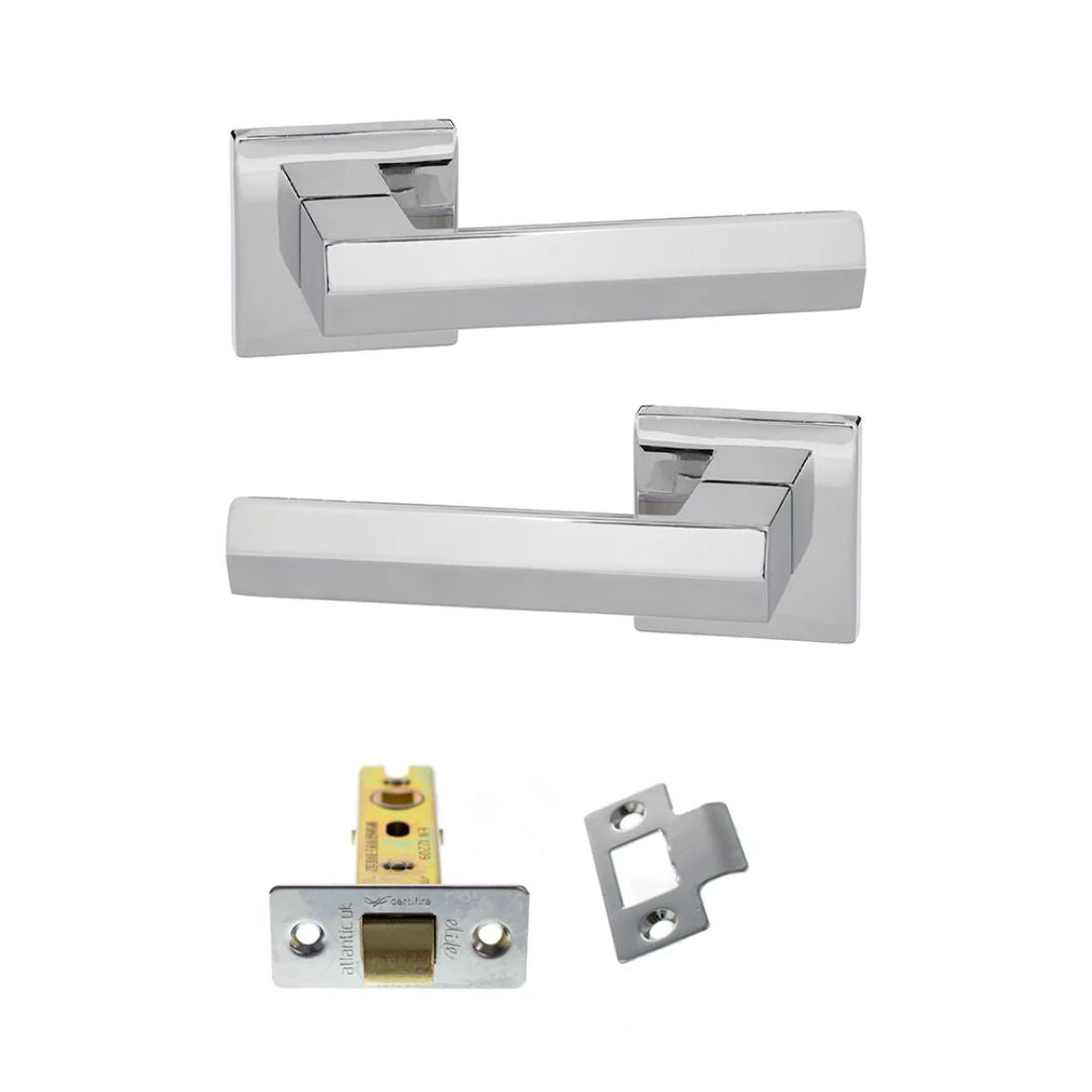 Atlantic SP216 Senza Pari Davoli on Square Rose Door Handle Pack