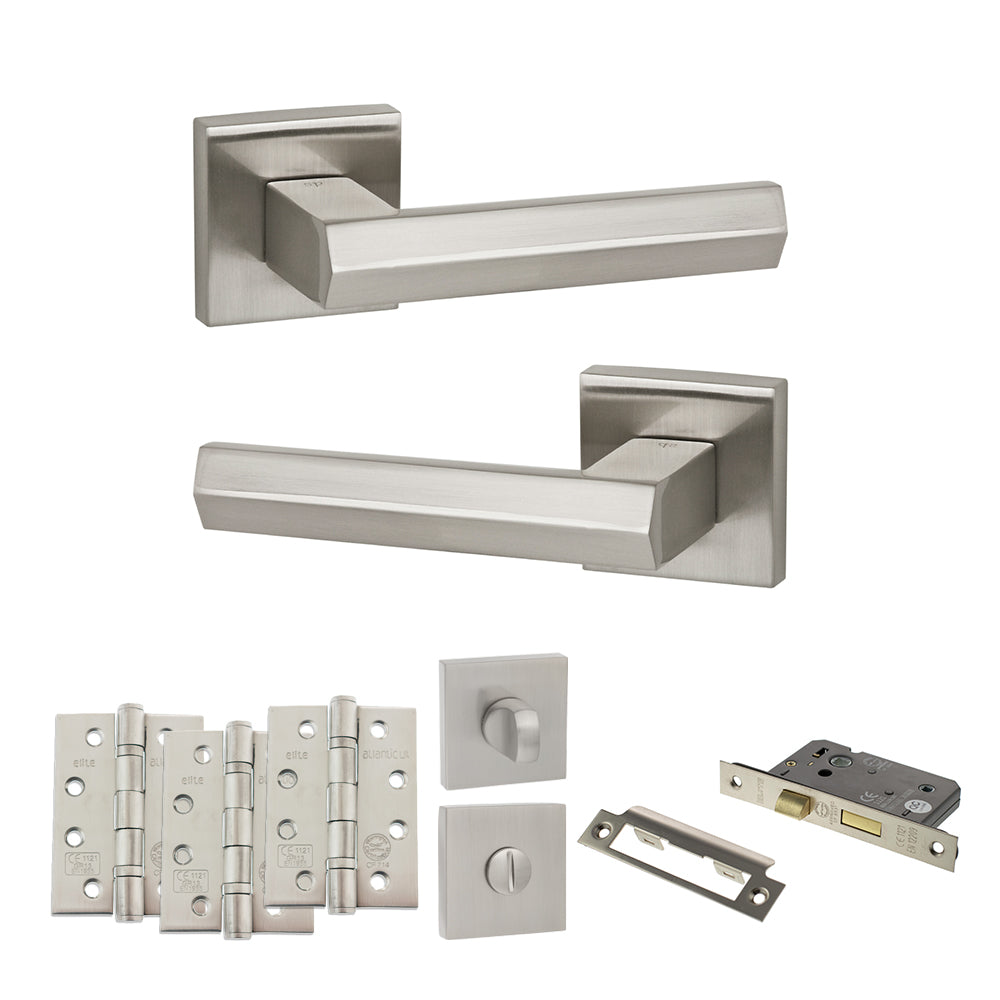 Atlantic SP216 Senza Pari Davoli on Square Rose Door Handle Pack