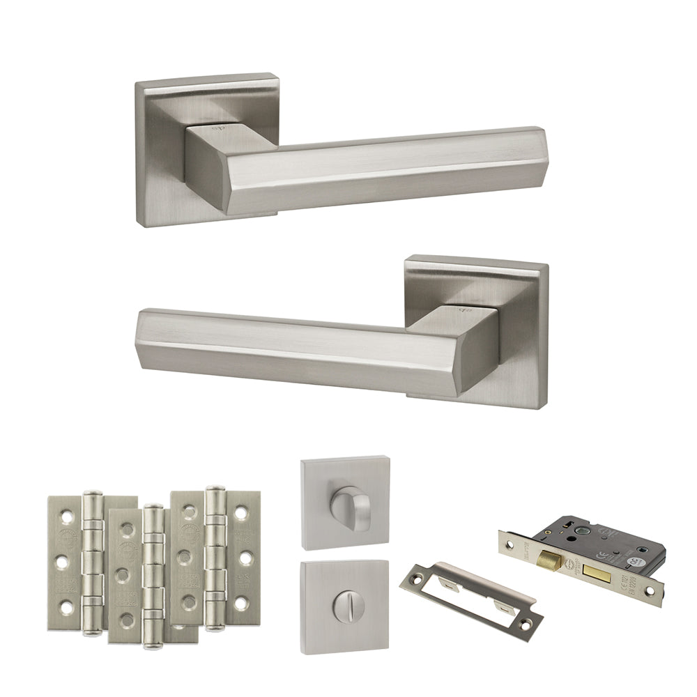 Atlantic SP216 Senza Pari Davoli on Square Rose Door Handle Pack