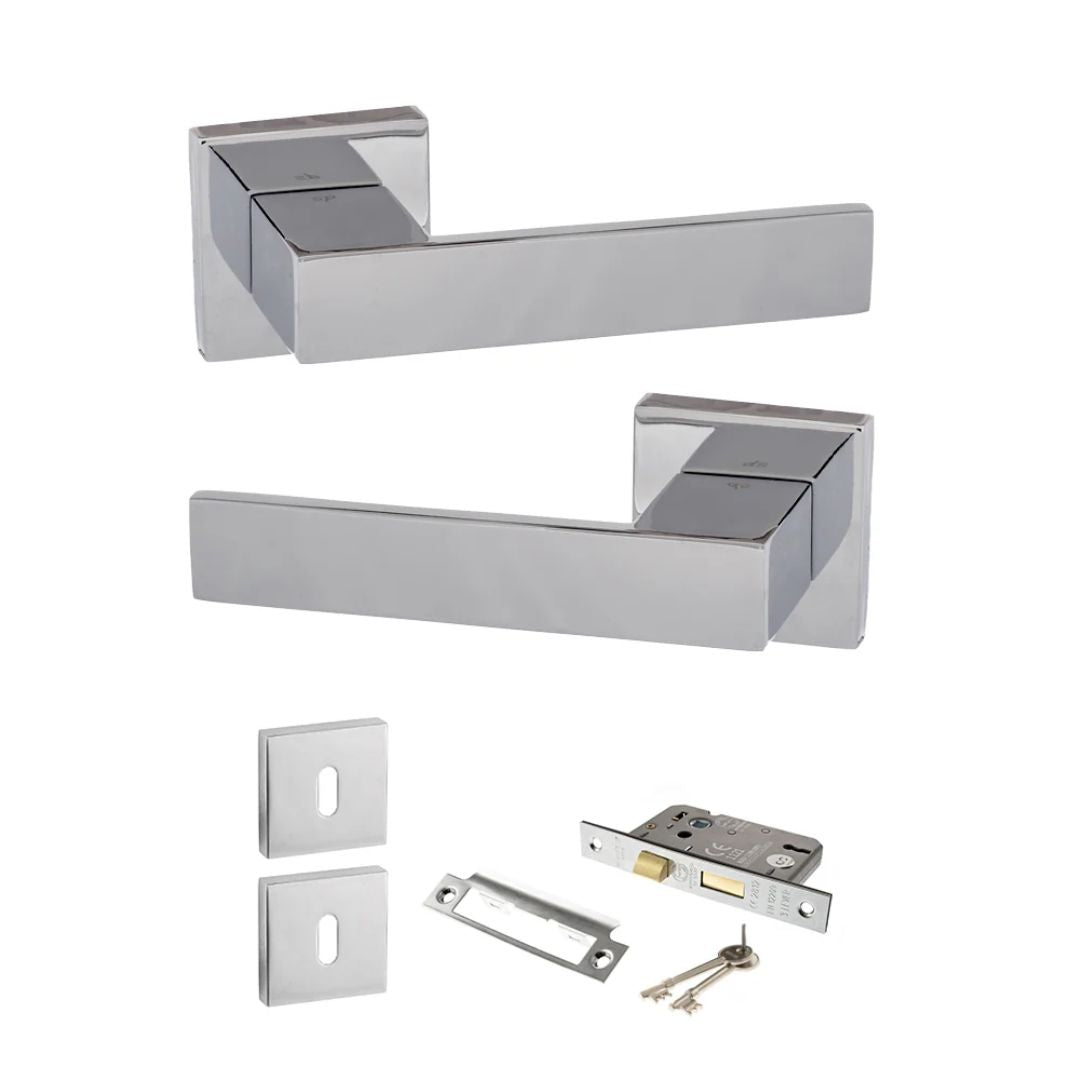 Atlantic SP217 Senza Pari Panetti on Square Rose Door Handle Pack
