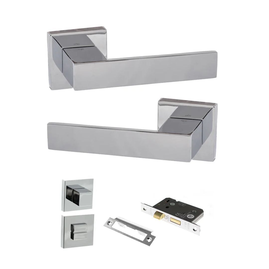 Atlantic SP217 Senza Pari Panetti on Square Rose Door Handle Pack