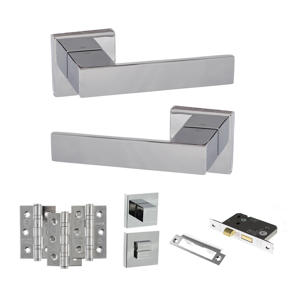 Atlantic SP217 Senza Pari Panetti on Square Rose Door Handle Pack