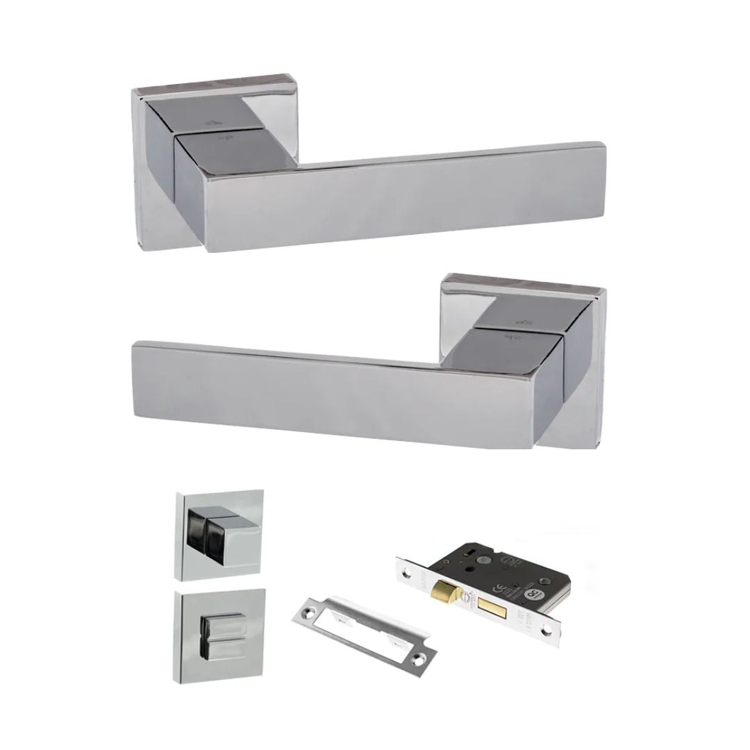 Atlantic SP217 Senza Pari Panetti on Square Rose Door Handle Pack