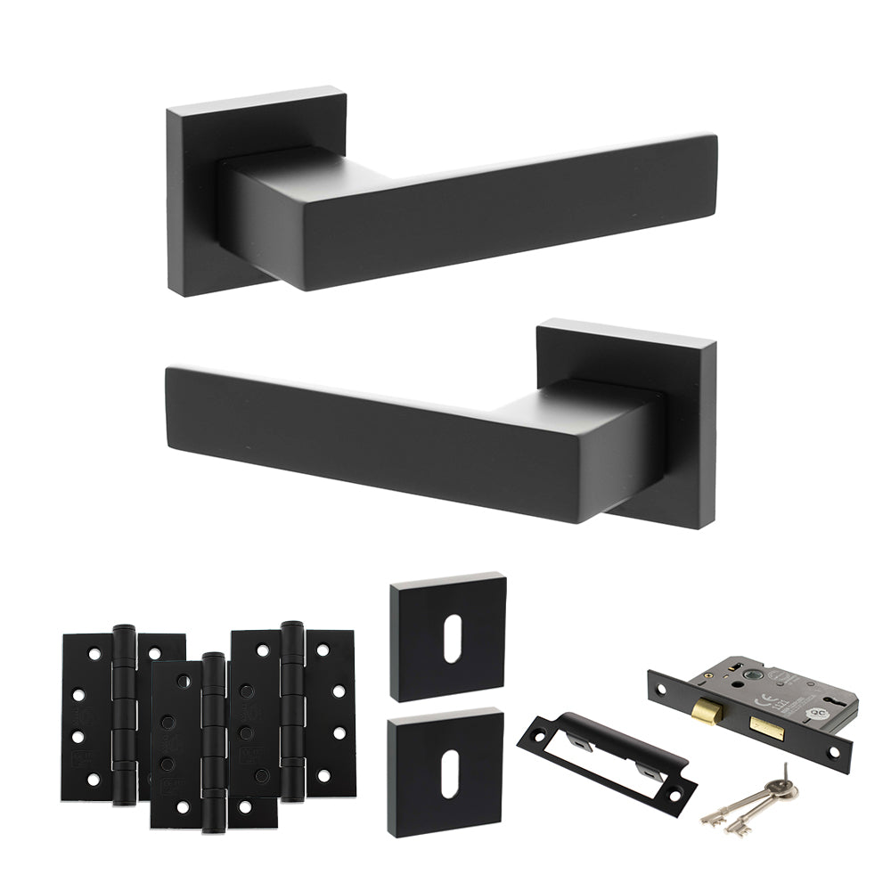 Atlantic SP217 Senza Pari Panetti on Square Rose Door Handle Pack